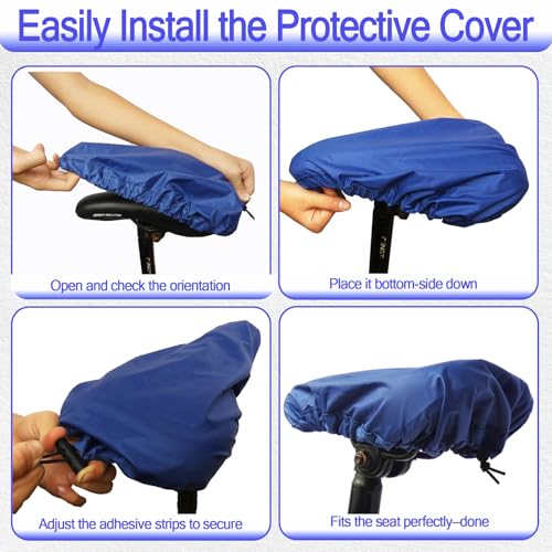 Waterproof Bicycle Seat Covers - Dustproof & UV-Resistant, Blue (2pcs)