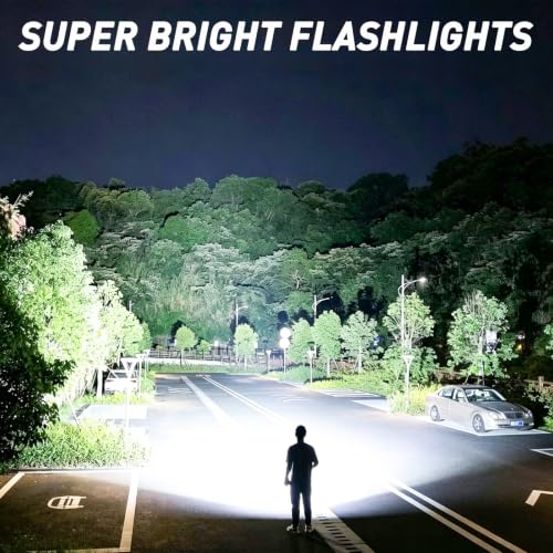 Rechargeable LED Flashlights 3 Pack - Super Bright 99,000 Lumens, Waterproof, Long Battery Life