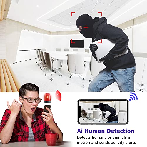 Spy Camera 1080P Indoor Hidden Camera Wireless, Mini Cameras, Home Security Cameras with Motion Detection, Night Vision, App Control Door SpyCam X8