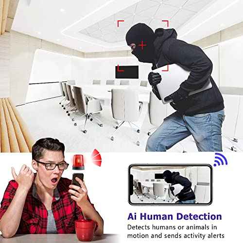 Spy Camera 1080P Indoor Hidden Camera Wireless, Mini Cameras, Home Security Cameras with Motion Detection, Night Vision, App Control Door SpyCamara