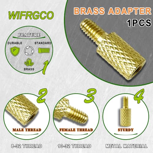 Brass Thread Adapter Set - 5-40 to 8-32, 8-32 to 5/16-27, 8-32 to 10-32