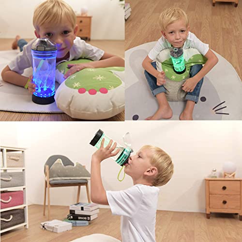 Lightzz Dinosaur Water Bottle with 3D Illusion & LED Light for Boys 5-12