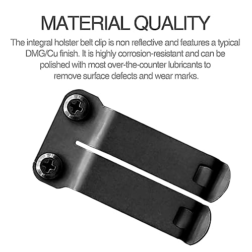 Metal Belt Clip for Holsters - Dark Matte Grey, Multi-Use