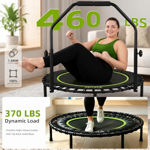 40-Inch Mini Bungee Rebounder Trampoline for Whole-Body Fitness - Black-Green