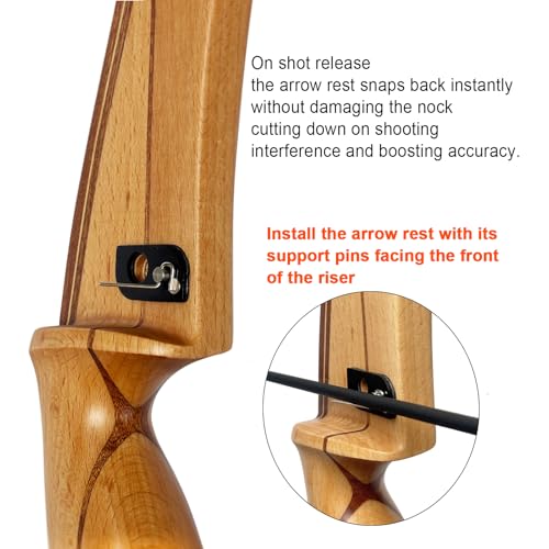 Magnetic Arrow Rest - 4 Pcs Right Hand Adhesive for Recurve Bow