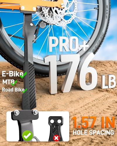 HENMI Bike Kickstand 24-29 inch with 2 Mounting Holes, 176 lb Load