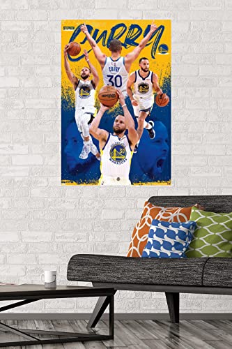 NBA Golden State Warriors Stephen Curry Wall Poster - Unframed 34"L x 22.4"W