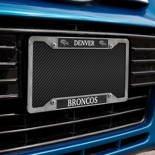 Denver Broncos NFL License Plate Frame - Antique Pewter Finish