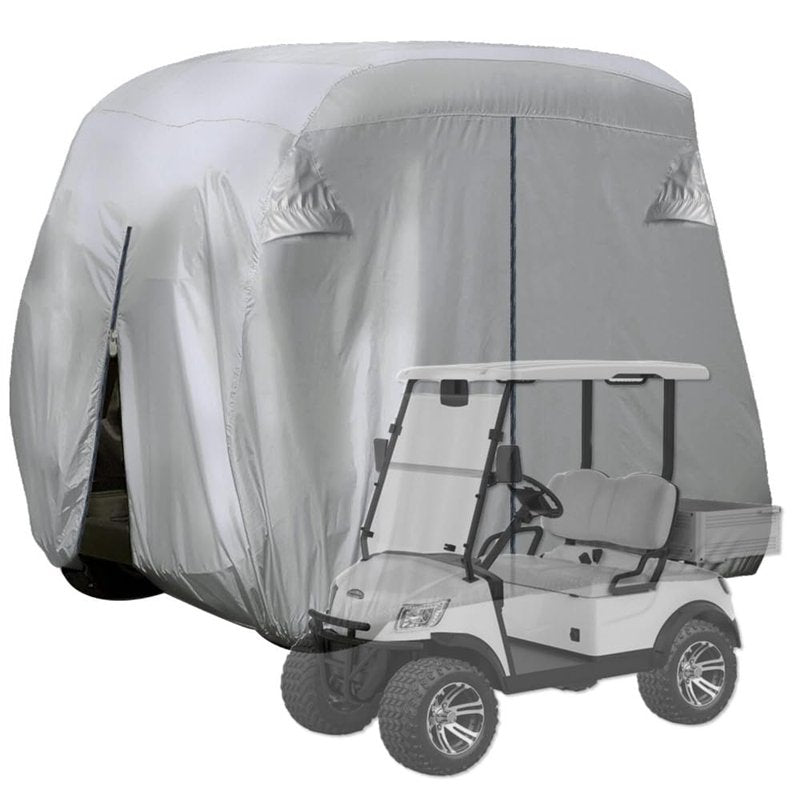 Waterproof Golf Cart Covers 2 Passenger, Aluminum Based Club Car Cover Universal Fits for Club Car, Ezgo, Yamaha & Most Brand