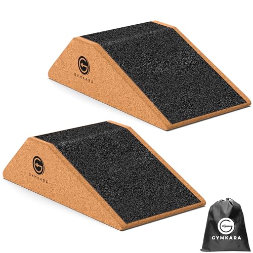 Cork Squat Wedge Block 2 Pack - Non-Slip Heel Elevation & Calf Raise