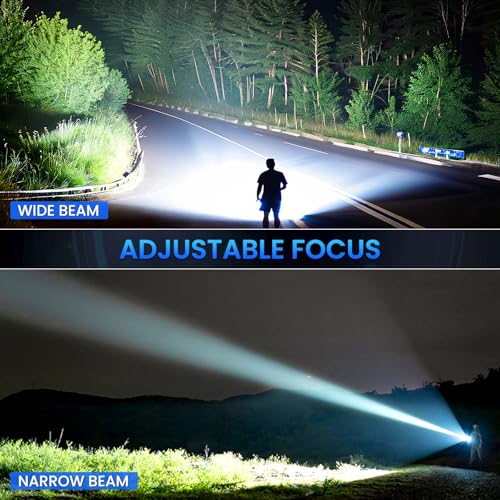 Flashlight Rechargeable 99,000 High Lumens, 3 Pack Led Flash Lights with 5 Modes, Waterproof Handheld Linterna for Camping, Home, Outdoor