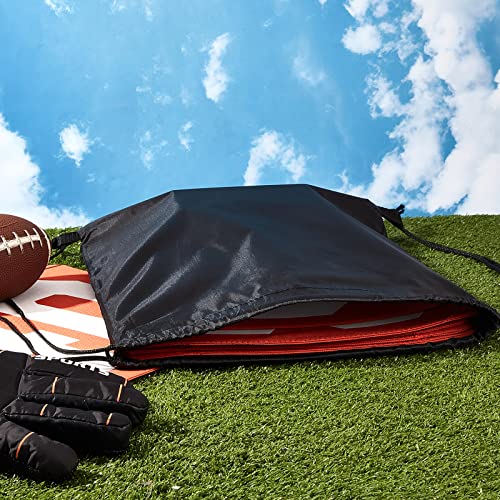Football Yard Markers Set - 12 Inch with Carrying Bag, Classic Orange & White - 11 Pieces