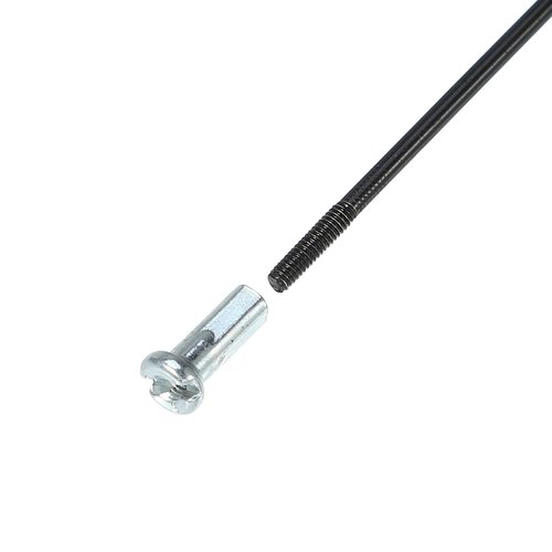 X AUTOHAUX 36 Pcs 14G J Bend 280mm x 2mm Bike Bicycle Spokes with Nipples Steel Black