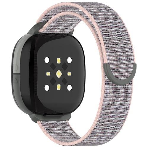 Nylon Hook & Loop Replacement Sport Strap for Fitbit Ace LTE - Pink