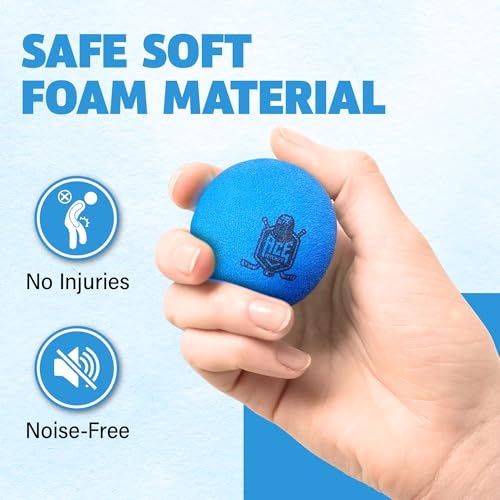 Mini Hockey Balls Set - 6 Soft Foam Balls for Indoor Play