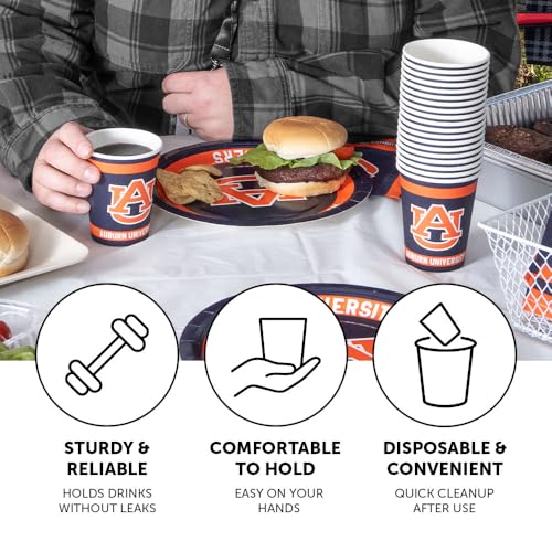 Auburn University Tigers Paper Cups - 20 Count, 9 oz