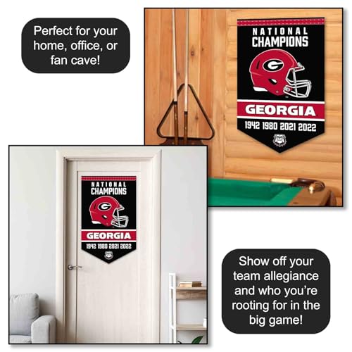 Georgia Bulldogs 15x24 Inch Felt Football Team Banner - Officially Licensed