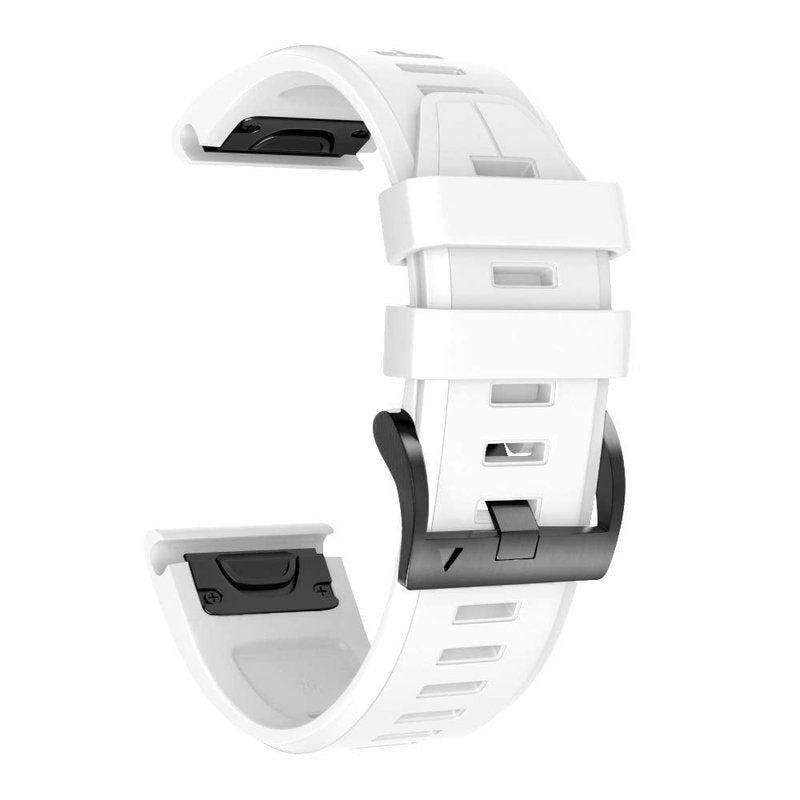 NotoCity Compatible Fenix 5X Plus Bands - Fenix 7X Sport Silicone Replacement for Fenix 8 51mm/Fenix 6X/Fenix 3 HR/Descent MK1/D2 Delta PX/D2 Charlie (White)
