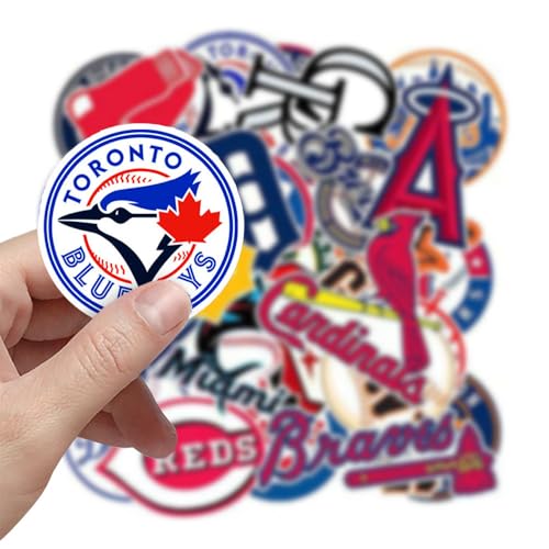 MLB Team Logo Stickers Collection - 30 Waterproof Vinyl Stickers