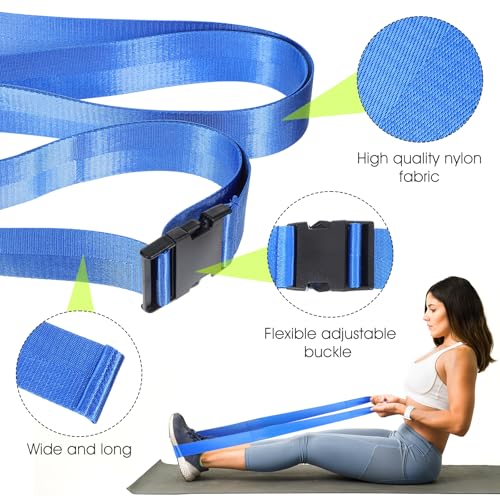 CIATBYYJ Blue Physical Therapy & Yoga Stretch Strap - Adjustable Mobilization Belt