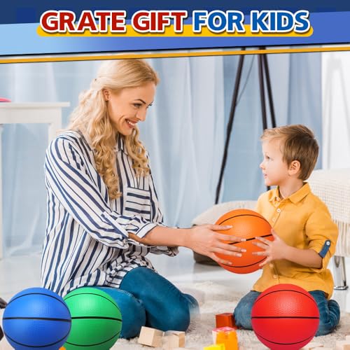 Cybemaga Multicolor 8.5 Inch Kids & Adult Basketballs - Indoor & Outdoor Pool Play