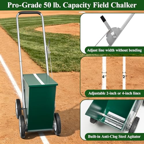 Heavy Duty Baseball & Softball Field Dry Line Marker - 50 Lbs Capacity