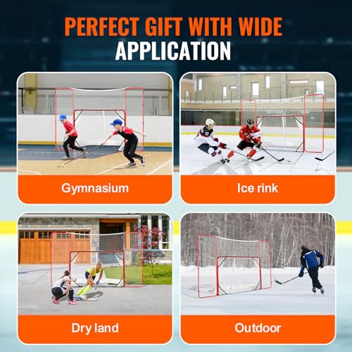 Portable Hockey Goal with Backstop and Targets - 72 Inch