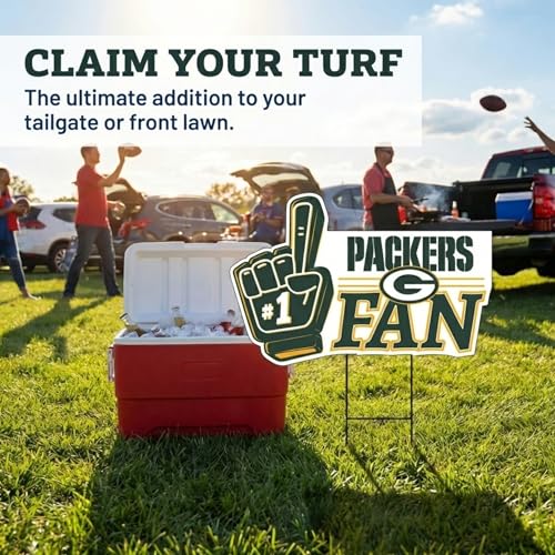 Green Bay Packers #1 Fan Yard Sign - Officially Licensed NFL Decor
