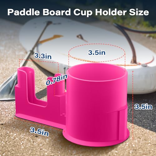 2-in-1 Paddleboard Cup Holder - Pink | Stable Drink & Phone Holder
