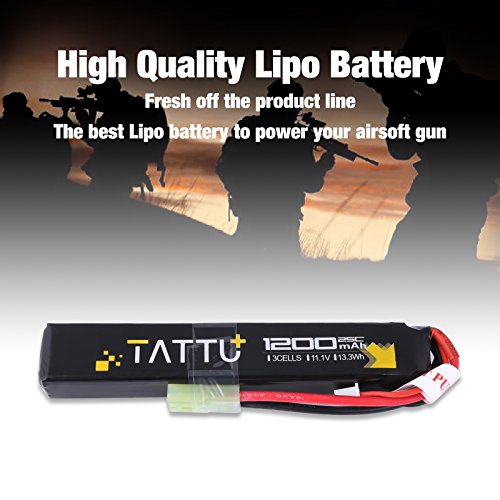 11.1V 1200mAh 25C LiPo Battery Pack for Airsoft Guns