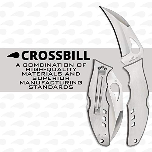 Spyderco Crossbill Folding Knife with PlainEdge – 8Cr13MoV, Hawkbill