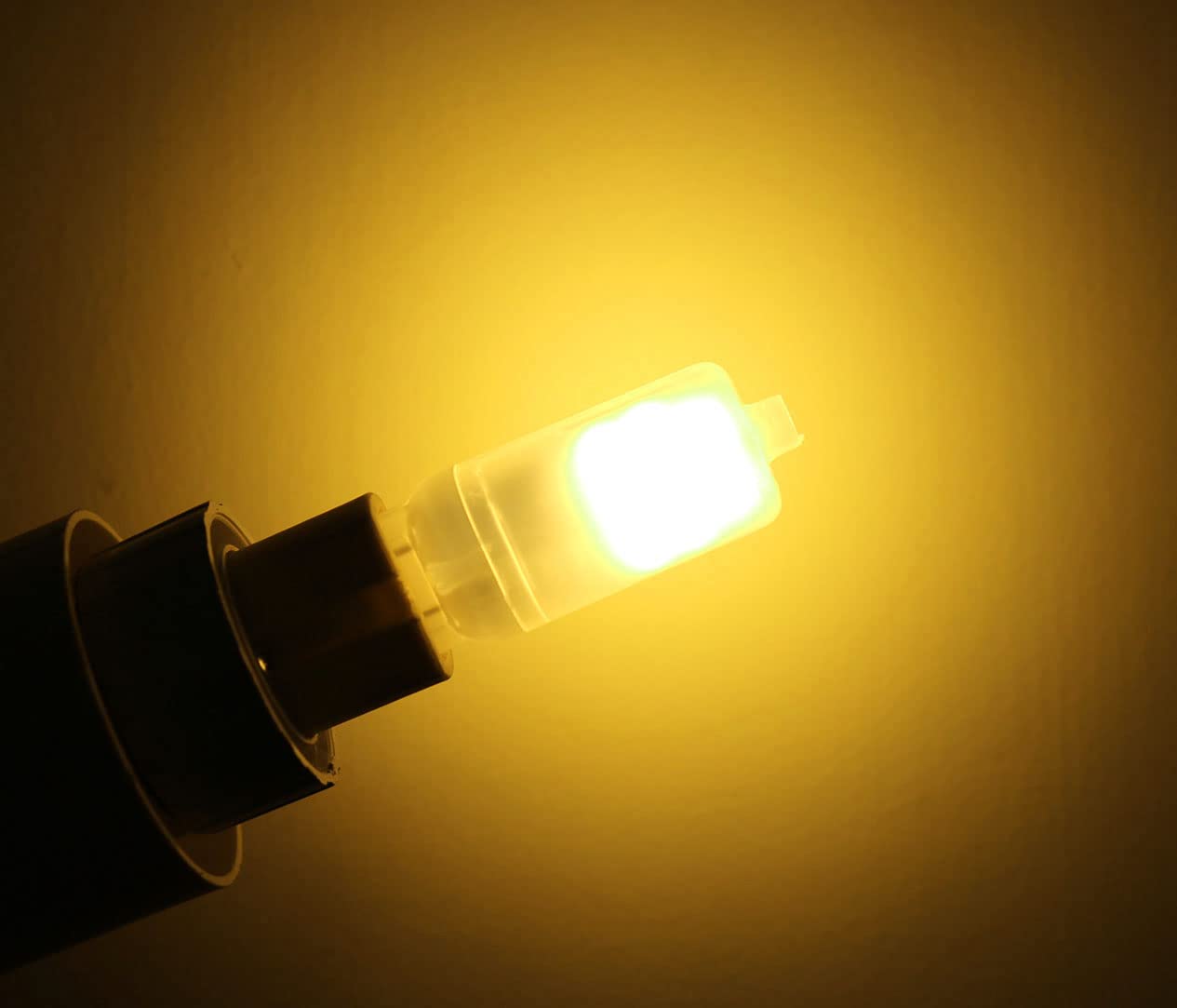 Greeogin 5-Pack G9 LED Light Bulb 2W, 20-25W Halogen Equivalent, 2700K Warm White High Brightness 200LM, AC120V, Bi-pin G9 Base T4 Light Bulbs for Chandeliers Home Lighting,Non-dimmable