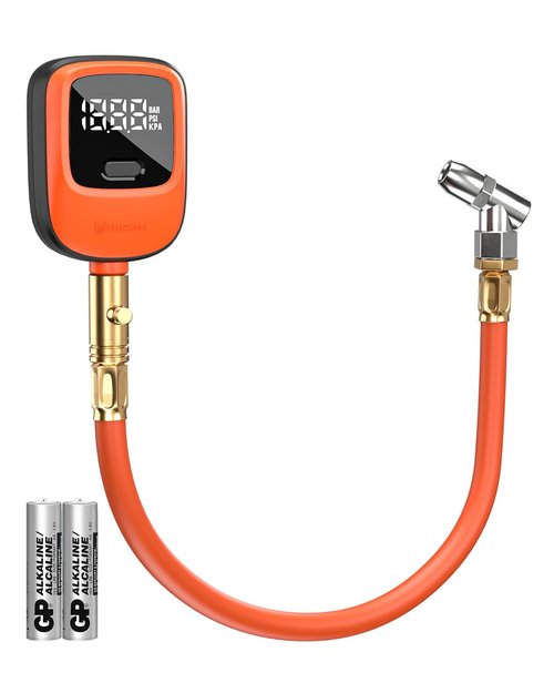 ETENWOLF T600 Digital Tire Pressure Gauge - High Precision 0-250 PSI | Includes Rubber Hose & Replaceable Batteries