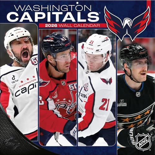Washington Capitals 2026 Wall Calendar - 12x12 Action Photos