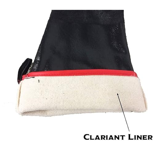 OIL SHIELD 18'' High Heat Neoprene Glove, Fryer Filtration Glove, 450 Degree Temp Rating, Cotton Liner, Food Service Safety (Size Large)