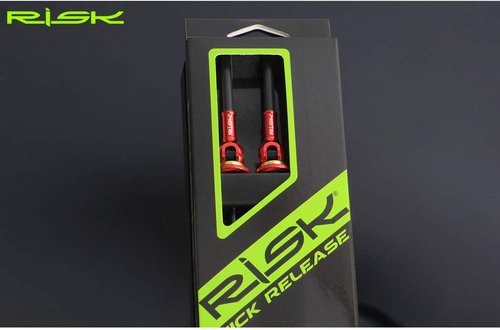 40.35g! CYCEARTH Titanium Bicycle QR Skewer Lever MTB Road Bike Wheel Hub Ultralight Ti-Axis Carbon Fiber Handle Quick Release Skewer (Red)