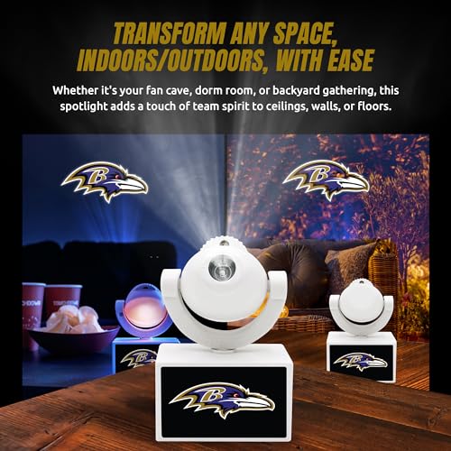 Baltimore Ravens LED Mini Spotlight Projector - Adjustable & Portable