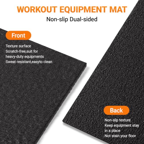 55x24 Inch Anti-Slip Treadmill Mat for Home Gym Floor Protection