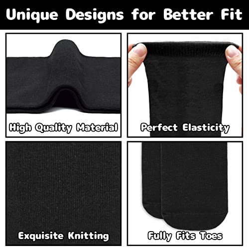 Toddler Soccer & Baseball Socks - 3-6 Years Pure Black