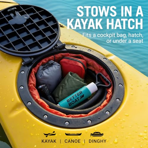 Better Boat Teal Manual Bilge Pump for Kayaks & Canoes - Handheld Siphon Bailer