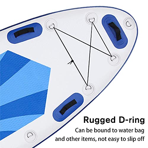 6Pcs Stainless Steel D-Ring Patch Set for Inflatable Boards - 3.15in (8cm) White