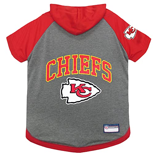 Kansas City Chiefs Dog Hoodie - NFL Football Team Apparel for Pets - Medium
