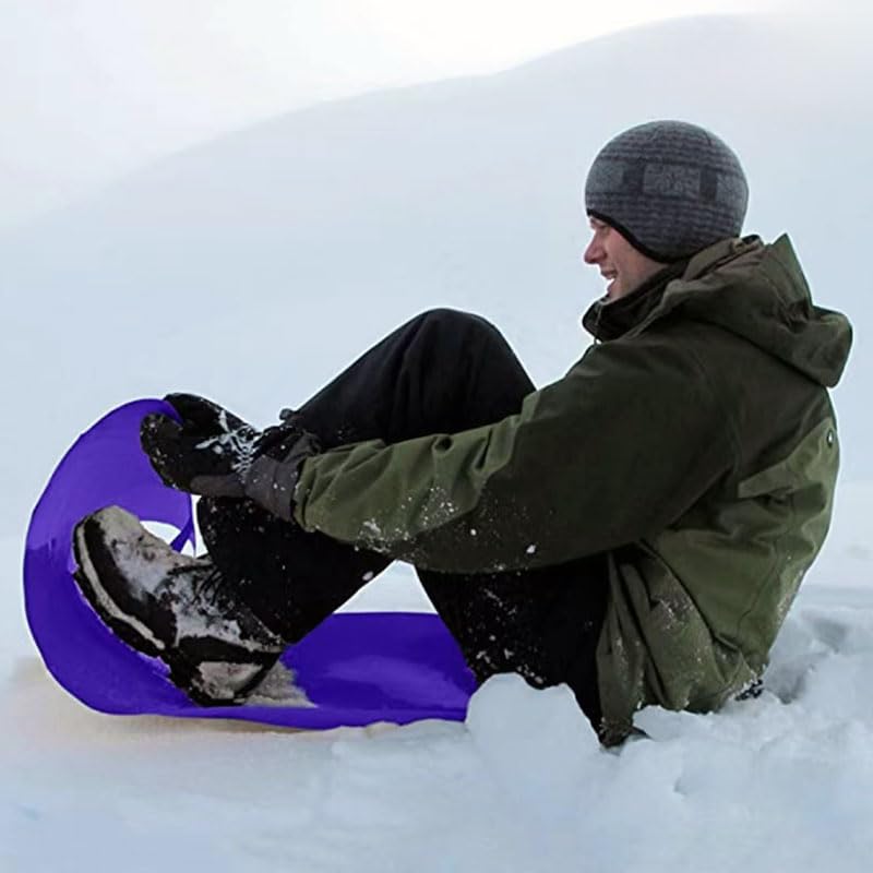 Outdoor Snow Sliding Mat - Lightweight Portable Sled - Purple