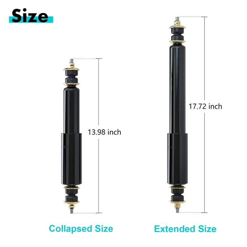 10L0L Golf Cart Front/Rear Shock Absorbers for EZGO TXT 1994+, Replaces OEM# 76418-G01, 70248-G01, 70324-G01, 76419-G01, 2 Pack