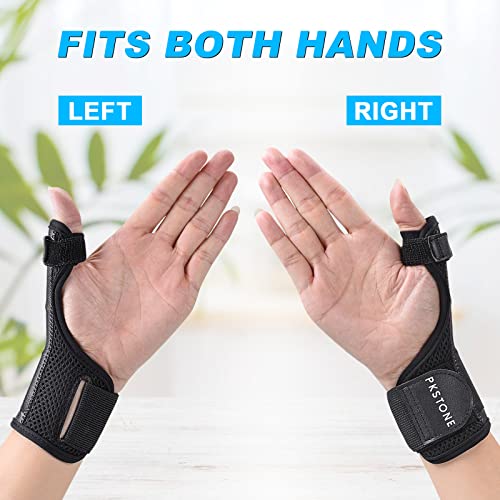 Adjustable Thumb Splint Brace for Sprains & Arthritis - Small Black