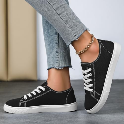 Slip-On Canvas Sneakers for Women - Comfortable Lightweight 6.5
