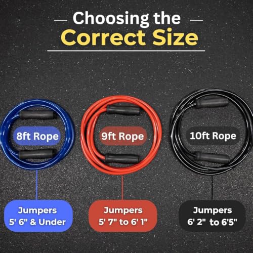 Weighted Jump Rope for MMA Training - 1.2 lbs, 8 ft Red