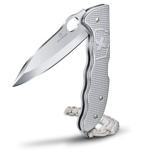 Victorinox Hunter Pro Alox Large Pocket Knife with Lock Blade and Lanyard Hole - Silver