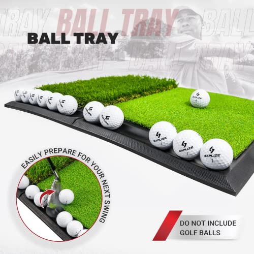 SAPLIZE 25" × 17" Foldable Heavy-Duty Golf Hitting Mat with 10mm EVA Backing – Indoor/Outdoor Swing & Chipping