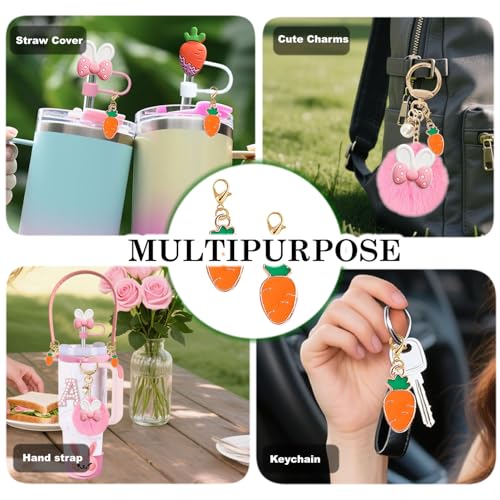 9-Piece Rabbit Tumbler Accessory Set for 30oz-40oz Cups - Pink Large